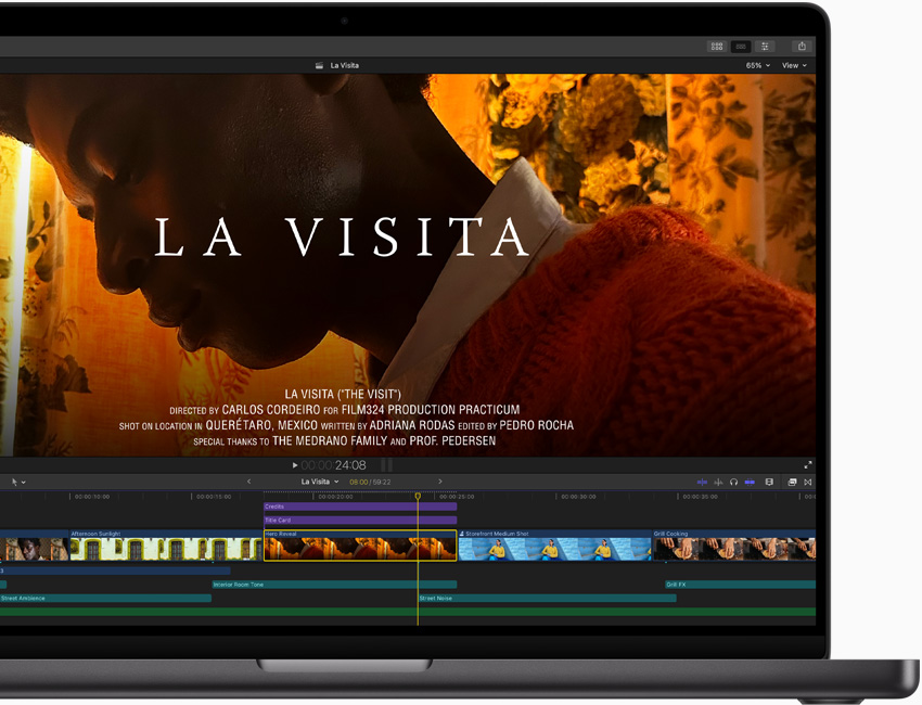 A Final Cut Pro egy MacBook Prón