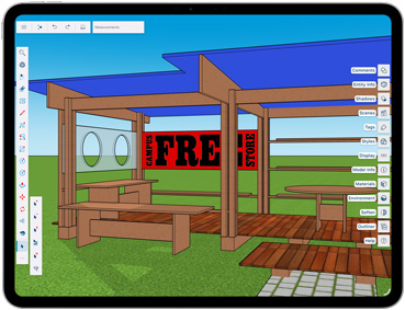 SketchUp App auf einem iPad Pro